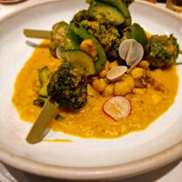 Chicken skewers at Mildreds - Covent Garden in London