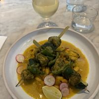 Mojo verde chick+n skewers  at Mildreds - Covent Garden in London