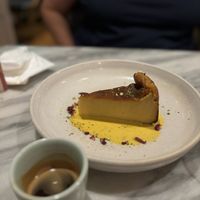 Burnt mango cheesecake - almost savoury- amazing cardamom cream   at Mildreds - Covent Garden in London
