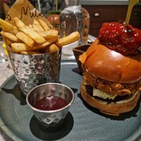Christmas burger! at Mildreds - Covent Garden in London