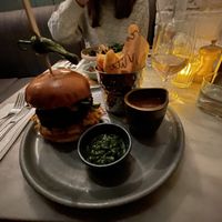 Brown sugar glazed chick+n burger  at Mildreds - Covent Garden in London