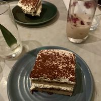 White chocolate mousse tiramisu   at Mildreds - Covent Garden in London