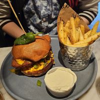 Fried chicken burger at Mildreds - Covent Garden in London