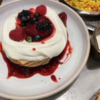 Berry pancakes  at Mildreds - Covent Garden in London