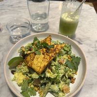 Diosa verde salad with celery apple juicee  at Mildreds - Covent Garden in London