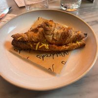 Savory Croissant with veg cheese and mushrooms  at Mildreds - Covent Garden in London