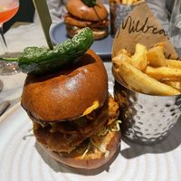 Korean kimchi burger  at Mildreds - Covent Garden in London