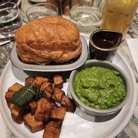 Puffy pastry with mushrooms at Mildreds - Covent Garden in London