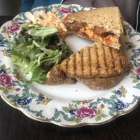 meatball, mozzarella and marinara sauce toastie  at Bread and Butterflies in West Bridgford