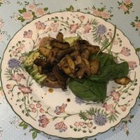 Mushrooms and Avocado on toast  at Bread and Butterflies in West Bridgford