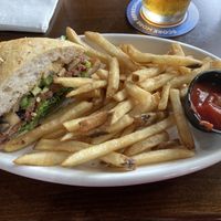 Half a Beyond burger  at Oggi's - Point Loma in San Diego