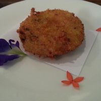 single potato croquet at Sustaina in Bangkok