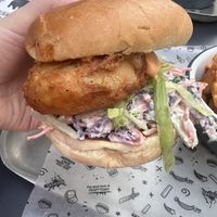 Vegan chicken sandwich   at Fat Hippo in Liverpool