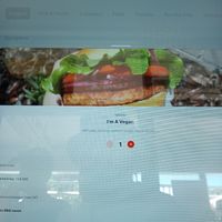 Vegan burger menu at Fins N Fries in Point Lookout