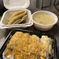 Look how flat Gyoza(dumpling) is. Even naans are thicker.  at Ogenki in Vancouver