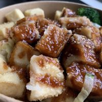 Teriyaki tofu and rice   at Ogenki in Vancouver