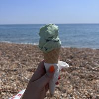 Mint choc chip vegan ice cream!   at The World Famous Pump Room in Brighton