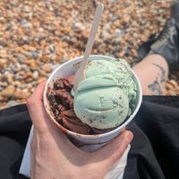 Chocolate Oreo, and mint chocolate chip at The World Famous Pump Room in Brighton