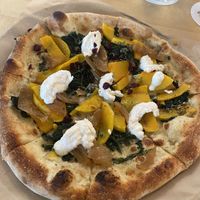 Vegan pizza with vegan ricotta  at True Food Kitchen in Santa Monica