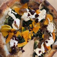 Butternut squash pizza  at True Food Kitchen in Santa Monica