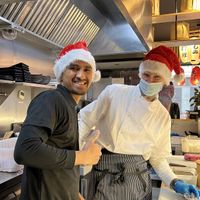 Our sushi chefs having fun during the festive season 🥰🥰🥰  at Maki & Ramen in Glasgow