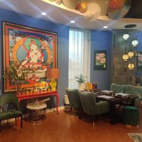 Beautiful interior at White Tara Restaurant in Ulaanbaatar