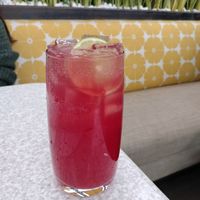 Sparkling prickly pear hibiscus (?) lime thing at True Food Kitchen in Newport Beach