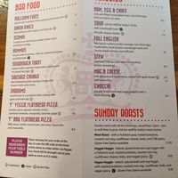 Rest of menu at Coach and Horses in Norwich