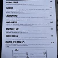 Full vegan menu   at Lake Road Brunch in Keswick