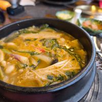Soup with many mushrooms at Haroo Korean Restaurant in Langkawi