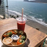 The food doesn’t come with the view.  at Sweet and Fit in Mazatlan