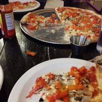 Smuggler's Pizza with Daiya cheese  at Frankie's in Mendocino