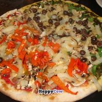 half pesto (#3) and half red sauce (#4) at Frankie's in Mendocino