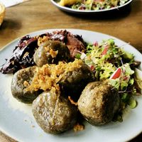 Pyzy ziemniaczane z farszem  at Metafora in Szklarska Poreba