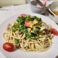 Pasta with cream of mushroom and nutritional yeast   at Young Vegan - 有样纯素西点 in Shenzhen