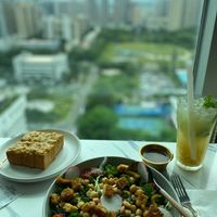 signature salad, cheese bread & virgin pineapple mojito at Young Vegan - 有样纯素西点 in Shenzhen