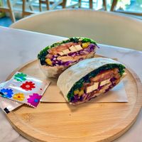 Vegan Wrap (Smoked tofu, tomatoes, pepper, kale and more) at Young Vegan - 有样纯素西点 in Shenzhen