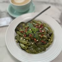 Penne pesto. Super creamy only a little spice    at Young Vegan - 有样纯素西点 in Shenzhen