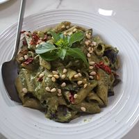 Pesto pasta at Young Vegan - 有样纯素西点 in Shenzhen