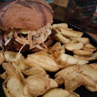 Jack fruit and coleslaw burger #Veganuary at MoonShine in Alessandria