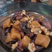 Gnocchi alla zucca con radicchio, noci e uvetta #Veganuary at MoonShine in Alessandria