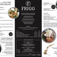 Menu as of 31/01/2022  at Frigg in Manly West