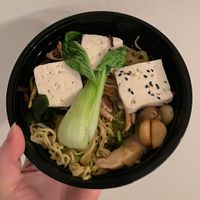 ramen toppings & noodles (takeout) #Veganuary at Rakitori Japanese Pub & Grill in San Diego