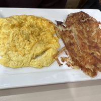 “Eggs” and hashbrowns   at The Lucky Penny Diner and Deli in Naperville