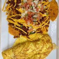 Vegan chorizo chilaquiles   at The Lucky Penny Diner and Deli in Naperville