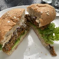 Black bean burger  at Munch in Oak Park