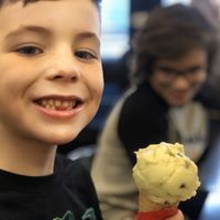 Vegan ice cream! Mint chip at Munch in Oak Park