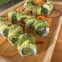 Vegan Mix roll (front) and Vegan Roll (back)  at Bejuco Breeze Sushi Lounge in Esterillos Este