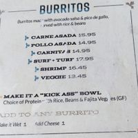 Menu at ESPADÍN in Temecula