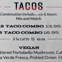 Menu at ESPADÍN in Temecula